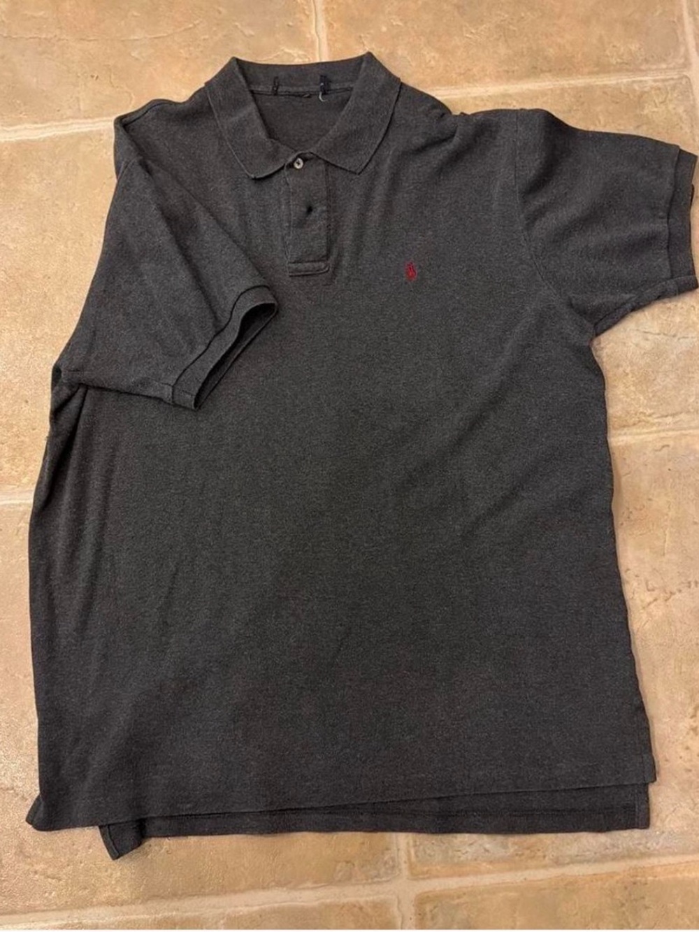 Polo by Ralph Lauren Charcoal Polo with Red Pony Logo